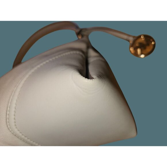 Michael Kors Nicole Leather Pebbled Shoulder Bag Off White or Cream - Picture 9 of 16